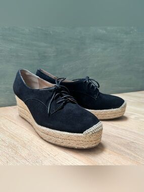 Bettye Muller Suede Espadrilles with Laces 9M